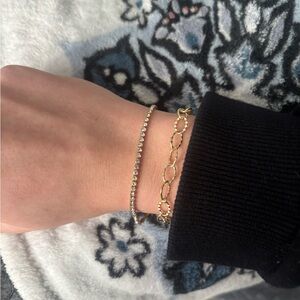 Elegant Gold and Silver Bracelet Set